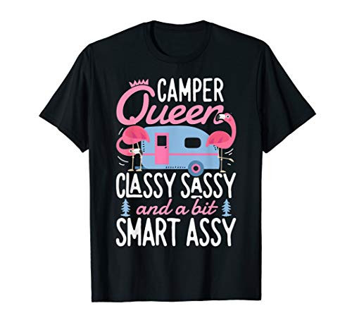 Camper Queen Classy Sassy Smart Assy T shirt Camping RV Gift T-Shirt