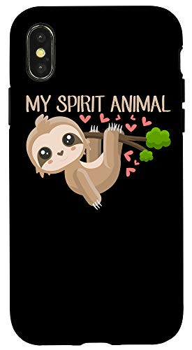 iPhone XXS Sloth Is My Spirit Animal Funny Baby Sloth Hanging Gift Case
