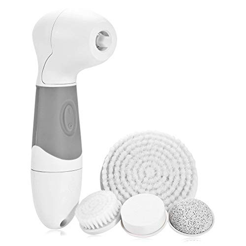 Lurrose Electric Facial Cleansing BrushWaterproof Face Brush with 4 Brush Heads Face Body Scrubber for Pore Deep Cleansing Skin Care without Battery Lurrose Electric Facial Cleansing BrushWaterproof Face Brush with 4 Brush Heads Face Body Scrubber for Pore Deep Cleansing Skin Care without Battery