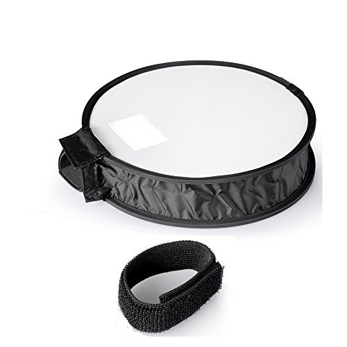 PIXEL Flash Diffuser Light Softbox, 11.8" 30cm Round Portable Softbox Studio Shooting White-balance Universal Flash Diffuser for Nikon, Canon, Sony,Panasonic, Olympus, Yongnuo, Flash Speedlite
