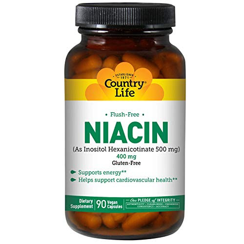 Country Life - Flush Free Niacin 400 mg - 90 Vegan Capsules