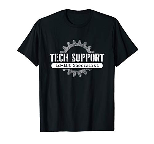 Funny Tech Support ID10T Computer Idiot Joke T-Shirt