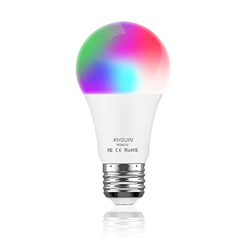 Smart LED Light Bulb - No Hub Required Smart Bulb Compatible with Alexa Echo Dot Google Home Mini   Samsung KHSUIN LED Smart Light Bulbs 7W 80W