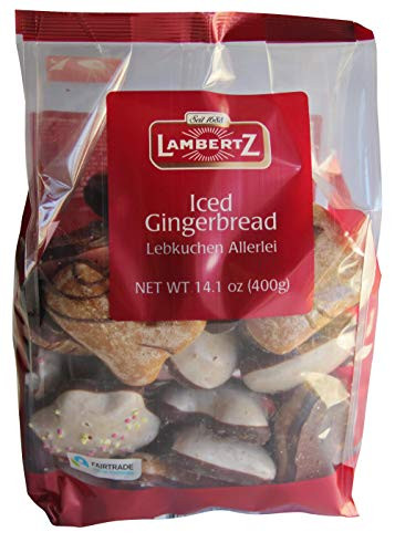 Lambertz Iced Gingerbread Lebkuchen Allerlei 14_1 oz 400g - German Christmas Cookies