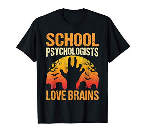 School Psychologists Love Brains Halloween Costume Gift T-Shirt