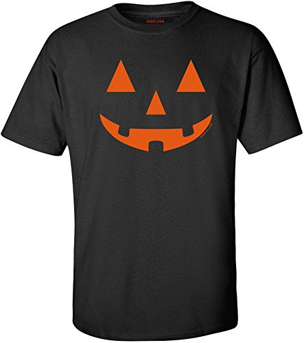 Jack O Lantern Pumpkin Halloween Costume Black T-Shirt-XL