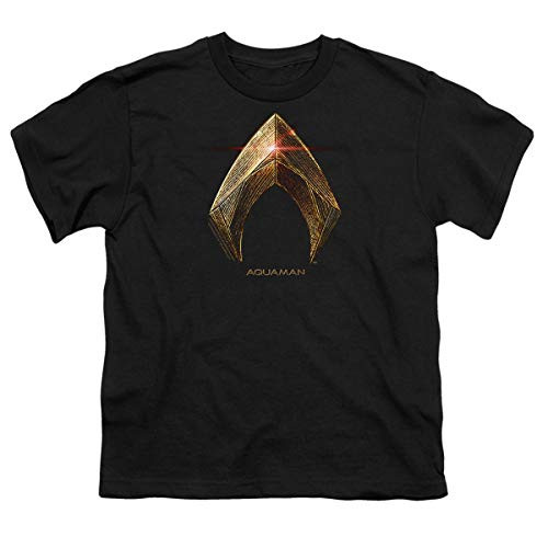 Justice League Movie Aquaman Logo DC Comics Kids Youth T Shirt   Stickers Medium