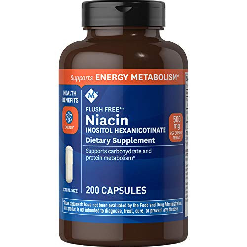 Members Mark - Flush Free B3 Niacin Inositol Hexanicotinate 500 mg 200 Capsules