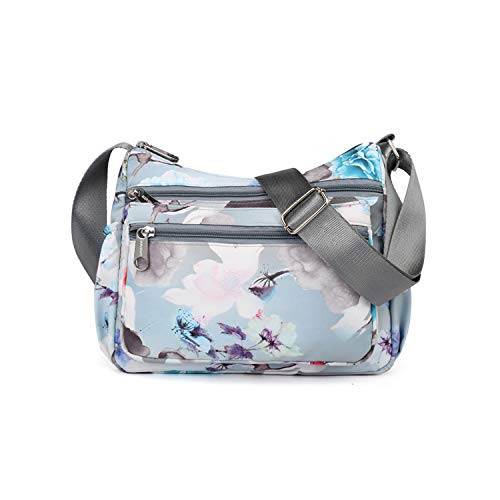 NOTAG Shoulder Bags for Women Nylon Floral Crossbody Purses Water Resistant Messenger Bags Pocketbooks HH