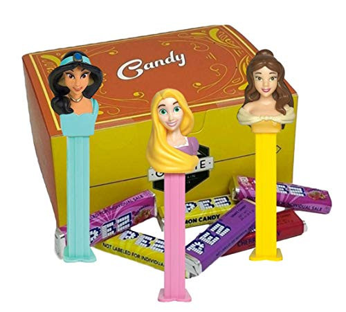 Disney Princess Pez Dispensers Princess Set - With 6 EXTRA Pez Candy Refills  One of Each Dispenser Rapunzel Belle and Jasmine  Disney Princesses In A Gift Box  Princess Party Favors