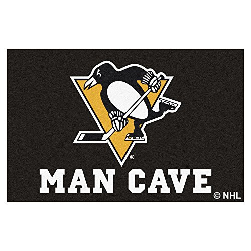 FANMATS 14478 NHL Pittsburgh Penguins Nylon Universal Man Cave Starter Rug FANMATS 14478 NHL Pittsburgh Penguins Nylon Universal Man Cave Starter Rug