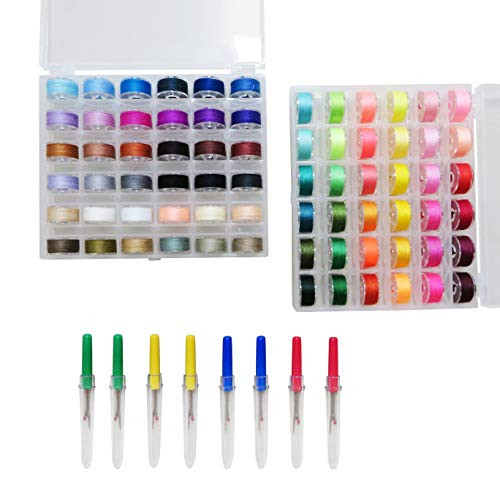 Ouyatoyu 72pcs Bobbins and Sewing Thread with Case for Singer Brother Janome Babylock Kenmore Machine Ouyatoyu 72pcs Bobbins and Sewing Thread with Case for Singer Brother Janome Babylock Kenmore Machine
