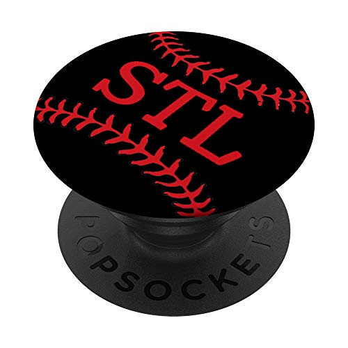 St_ Louis Baseball Themed - black PopSockets PopGrip Swappable Grip for Phones   Tablets