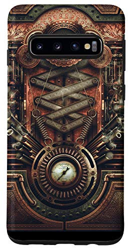 Galaxy S10 Vintage Steampunk Gears Fantasy Antique Rust Case