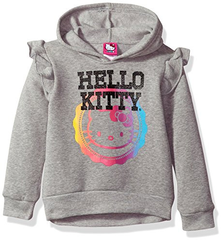 Hello Kitty Little Girls Character Hoodie Gray Glitter 5