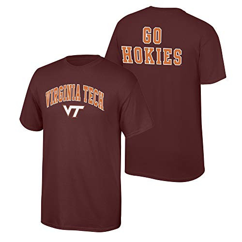 Elite Fan Shop Virginia Tech Hokies Mens T Shirt Team Color Back Large