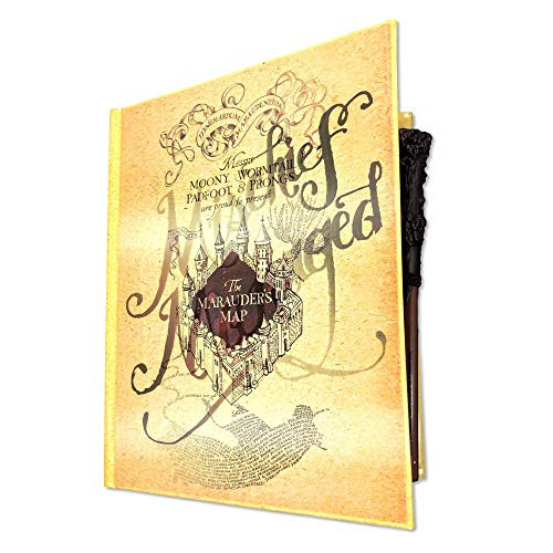 Innovative Designs Harry Potter Marauders Map Mischief Managed Hardcover Lenticular Journal and Writing Wand Pen Set