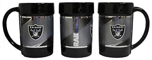 Raiders 15 oz Ceramic Coffee Mug with Metallic Graphics 19