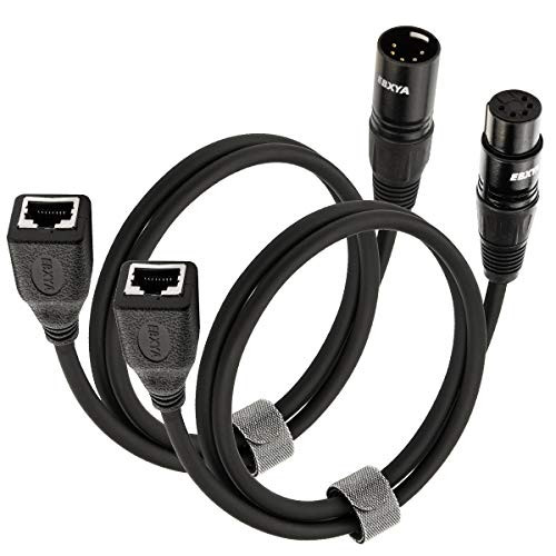 EBXYA 5 Pin XLR to RJ45 Cable - RJ45 to XLR DMX MaleFemale Cable 3 feet 1 Pair