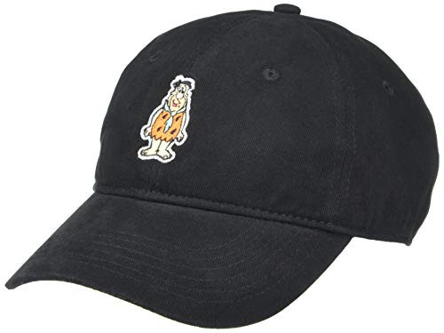 Warner Bros_ Mens Hanna-Barbera Flintstones FRED DAD Cap Embroidery Black One Size