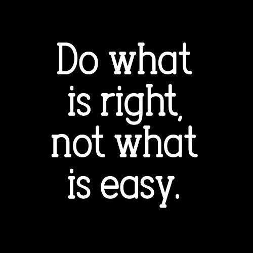 Vinyl Wall Art Decal - Do What is Right Not What is Easy - 26 x 23 - Inspirational Home Living Room Bedroom Office Sticker Decoration - Trendy Modern Peel and Stick Adhesive 26 x 23 White Vinyl Wall Art Decal - Do What is Right Not What is Easy - 26 x 23 - Inspirational Home Living Room Bedroom Office Sticker Decoration - Trendy Modern Peel and Stick Adhesive 26 x 23 White