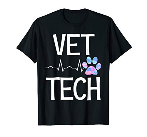 Veterinary Technician Paw Print Vet Tech Shirt Gift