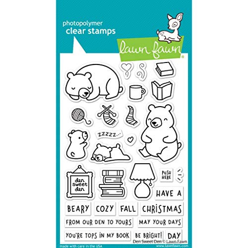 Lawn Fawn LF2409 Den Sweet Den 4X6 Clear Stamp Set
