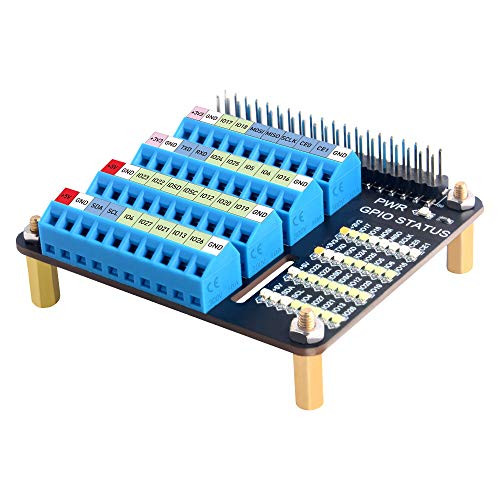 GeeekPi Raspberry Pi 4 GPIO Screw Terminal Hat Raspberry Pi GPIO Expansion Board Breakout for Raspberry Pi 4B3B3B2BBPi ZeroPi Zero W