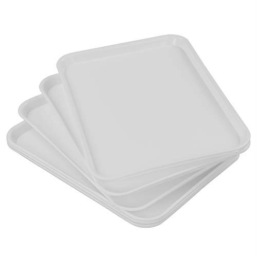 Jekiyo White Serving Trays Food Tray for Restaurant Home 6 Packs