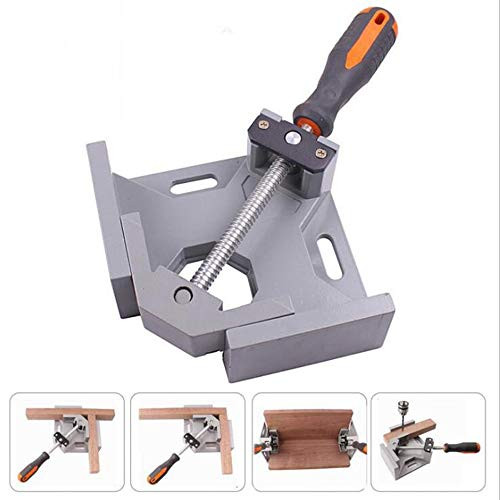 LEATBUY Angle Clamps 90 Degree Corner Right Holder Welding Clamp Vise Adjustable Swing Bench Tool Perfect for Carpenter Wood-working Engineering silver