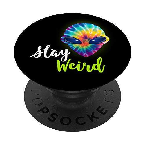 Stay Weird Rainbow Tie Dye Alien Head Trippy Rave PopSockets Grip and Stand for Phones and Tablets Stay Weird Rainbow Tie Dye Alien Head Trippy Rave PopSockets Grip and Stand for Phones and Tablets