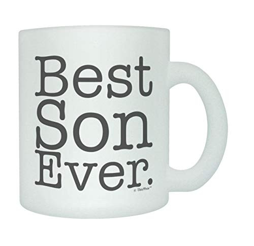 Fathers Day Mug For Best Son Ever Frosted Glass Coffee Mug 11oz Frosted