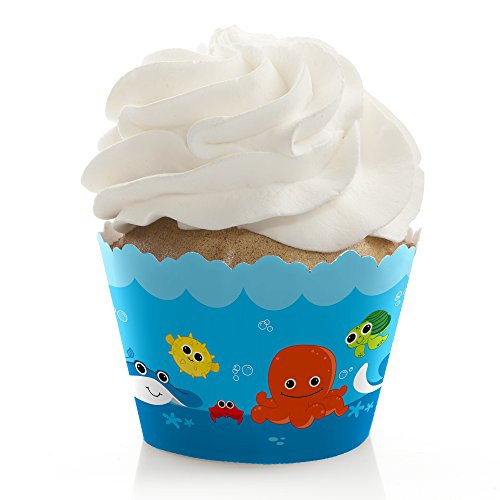 Big Dot of Happiness Under the Sea Critters - Baby Shower or Birthday Party Decorations - Party Cupcake Wrappers - Set of 12 Big Dot of Happiness Under the Sea Critters - Baby Shower or Birthday Party Decorations - Party Cupcake Wrappers - Set of 12