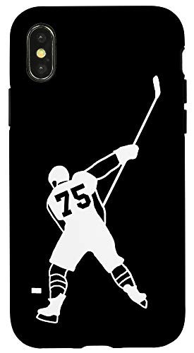 iPhone XXS 75 Number 75 Hockey Player Puck Case