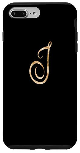 iPhone 7 Plus8 Plus Monogram Alphabet Letter J Black Background Case