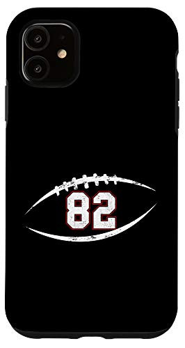 iPhone 11 82 Number Vintage Football Player 82 Lucky Number Birthday Case