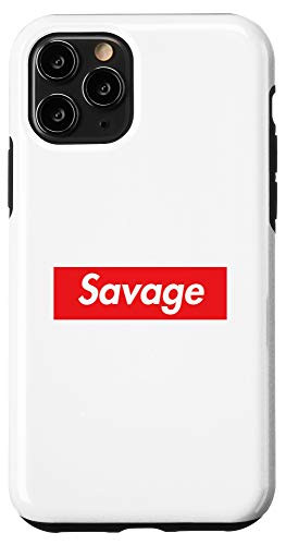 iPhone 11 Pro Savage Red Box Logo Stylish Streetwear Case