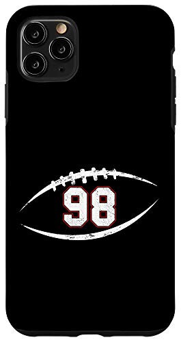 iPhone 11 Pro Max 98 Number Vintage Football Player 98 Lucky Number Birthday Case