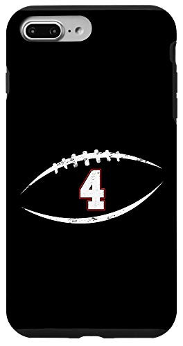 iPhone 7 Plus8 Plus 4 Number Vintage Football Player 4 Lucky Number Birthday Case