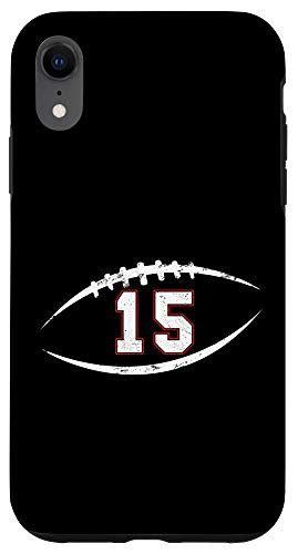 iPhone XR 15 Number Vintage Football Player 15 Lucky Number Birthday Case