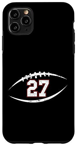 iPhone 11 Pro Max 27 Number Vintage Football Player 27 Lucky Number Birthday Case