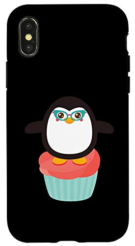 iPhone XXS Penguin On Cupcake Funny Cartoon Baker Gift Case