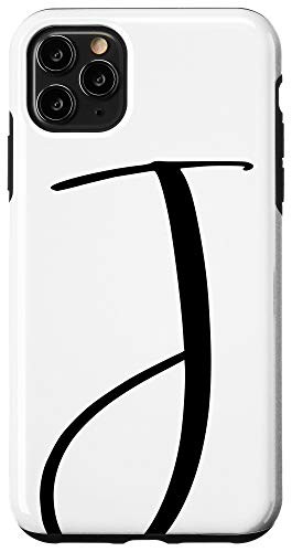 iPhone 11 Pro Max White   Black Personalized Phone Cases with Letter JInitial Case
