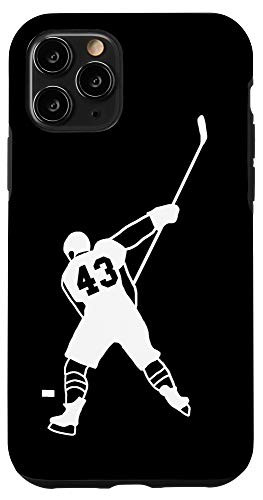 iPhone 11 Pro 43 Number 43 Hockey Player Puck Case
