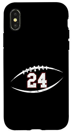 iPhone XXS 24 Number Vintage Football Player 24 Lucky Number Birthday Case