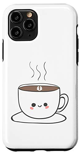 iPhone 11 Pro Cute Coffee Cup - Happy and Smiling - Filled With Coffee Case