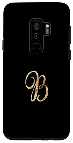 Galaxy S9 Monogram Alphabet Letter B Black Background Case