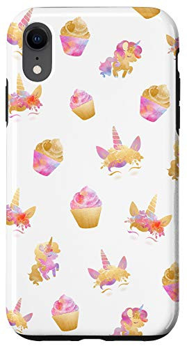iPhone XR Unicorn and Cupcake Pattern Case