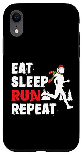 iPhone XR Eat Sleep Run Repeat Christmas Run Gift Running Case