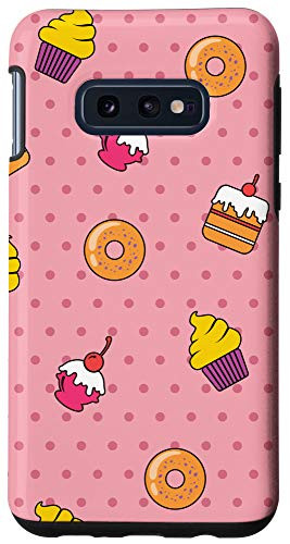 Galaxy S10e Cupcakes Donuts Cake Slices Desserts Pattern Pink Case